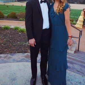 Charles Henry tiered ruffle dress